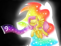 Size: 657x493 | Tagged: safe, artist:doqwor, big macintosh, fluttershy, filli vanilli, g4, silhouette, singing