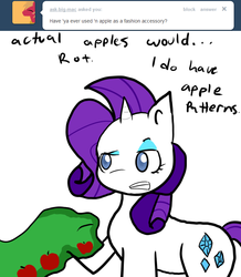 Size: 680x780 | Tagged: safe, artist:moonblizzard, rarity, g4, ask, female, rarity answers, solo, tumblr