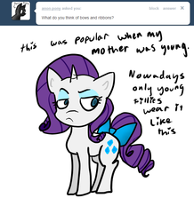 Size: 680x780 | Tagged: safe, artist:moonblizzard, rarity, g4, ask, bow, female, rarity answers, solo, tumblr