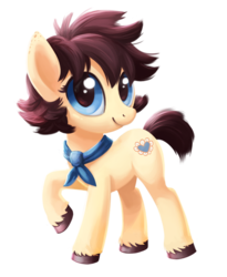 Size: 657x800 | Tagged: safe, artist:tsaoshin, oc, oc only, pony, neckerchief, raised hoof, simple background, solo, transparent background