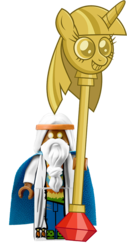 Size: 481x949 | Tagged: safe, edit, g4, lego, meme, simple background, the lego movie, transparent background, twilight scepter, vitruvius, warner brothers