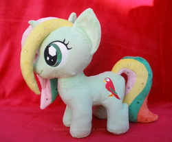 Size: 855x709 | Tagged: safe, artist:lilmoon, mimic (g1), crystal pony, pony, g1, g4, g1 to g4, generation leap, irl, photo, plushie, solo