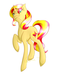 Size: 1201x1525 | Tagged: safe, artist:astrequin, sunset shimmer, pony, unicorn, g4, female, solo