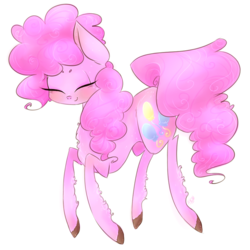 Size: 1024x1024 | Tagged: safe, artist:grandifloru, pinkie pie, earth pony, pony, g4, eyes closed, female, simple background, solo, transparent background