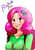 Size: 700x1000 | Tagged: safe, artist:chika_rosio, pinkie pie, human, g4, candy, female, humanized, pixiv, solo