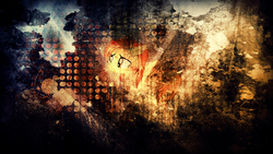 Size: 1920x1080 | Tagged: safe, artist:kinetic-arts, artist:sierraex, spitfire, g4, female, grunge, solo, vector, wallpaper