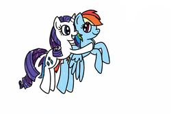 Size: 900x600 | Tagged: safe, artist:starnacat, rainbow dash, rarity, g4, female, lesbian, ship:raridash, shipping