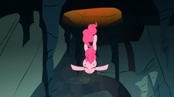 Size: 1054x592 | Tagged: safe, screencap, pinkie pie, a dog and pony show, g4, female, solo, swan diving