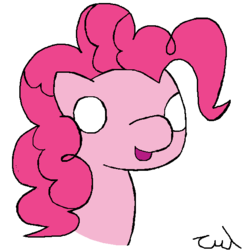 Size: 569x584 | Tagged: safe, artist:themaintagonist, pinkie pie, g4, bust, female, solo