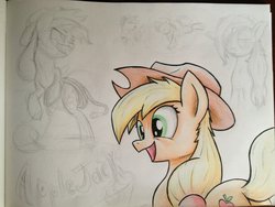 Size: 1024x768 | Tagged: safe, artist:zookz25, applejack, g4, doodle, sketch