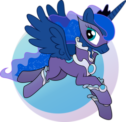 Size: 7090x6897 | Tagged: safe, artist:abydos91, idw, princess luna, g4, spoiler:comic, absurd resolution, female, jetpack comics, power ponies oc, solo