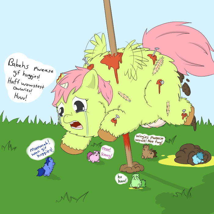 Fluffy pony abuse. Флаффи пони абьюз.