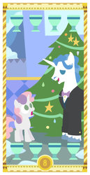 Size: 400x775 | Tagged: safe, artist:janeesper, fancypants, sweetie belle, g4, eight of cups, eight of hearts, tarot card