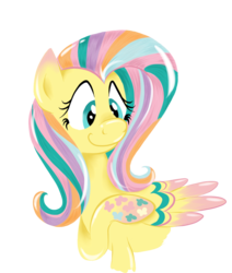 Size: 1100x1300 | Tagged: safe, artist:rockfordredsocks, fluttershy, pegasus, pony, g4, female, mare, rainbow power, simple background, solo, transparent background