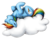 Size: 800x601 | Tagged: safe, artist:pingwinowa, rainbow dash, g4, cloud, cute, female, simple background, sleeping, solo, transparent background