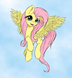 Size: 599x646 | Tagged: safe, artist:altohearts, fluttershy, g4, cute, female, shyabetes, solo