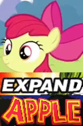 Size: 369x564 | Tagged: safe, edit, apple bloom, g4, twilight time, expand dong, female, meme, parody, solo