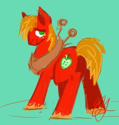 Size: 1280x1346 | Tagged: safe, artist:egriz, big macintosh, earth pony, pony, g4, male, simple background, solo, stallion