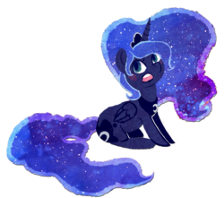 Size: 3400x3000 | Tagged: safe, artist:kaokay, princess luna, g4, female, simple background, sitting, solo