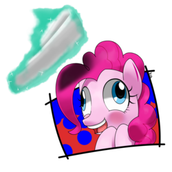 Size: 1000x1000 | Tagged: safe, artist:hoyeechun, pinkie pie, g4, bad pony, female, newspaper, solo