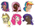 Size: 1600x1284 | Tagged: safe, artist:collaredginger, applejack, fluttershy, pinkie pie, rainbow dash, rarity, twilight sparkle, human, g4, dark skin, diversity, humanized, mane six