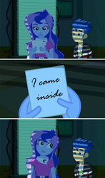 Size: 1080x1839 | Tagged: safe, flash sentry, princess luna, vice principal luna, equestria girls, g4, my little pony equestria girls, double entendre, flash's paper, implied lunasentry, implied teacher-student romance, luna's office, meme, picture, template, this will end in jail time