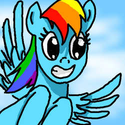 Size: 800x800 | Tagged: safe, artist:dj-ghetto-headphones, rainbow dash, g4, female, solo