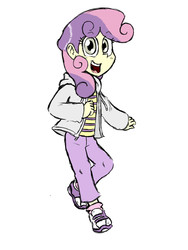 Size: 670x890 | Tagged: safe, artist:ichibangravity, sweetie belle, human, g4, female, humanized, solo