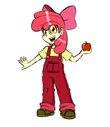 Size: 780x900 | Tagged: safe, artist:ichibangravity, apple bloom, human, g4, female, humanized, solo