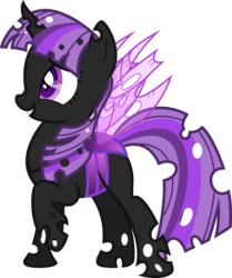 Size: 3123x3742 | Tagged: safe, artist:drakizora, twilight sparkle, changeling, g4, changelingified, female, mare, purple changeling, simple background, solo, species swap, transparent background, twilight sparkle (alicorn), twiling, vector
