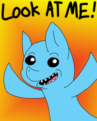 Size: 420x524 | Tagged: safe, pony, crossover, meeseeks and destroy, mr. meeseeks, ponified, rick and morty, solo