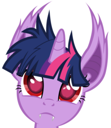 Size: 5200x6000 | Tagged: safe, artist:magister39, twilight sparkle, bat pony, pony, bats!, g4, absurd resolution, apple, bat ponified, female, hilarious in hindsight, race swap, simple background, solo, transparent background, twibat, vector