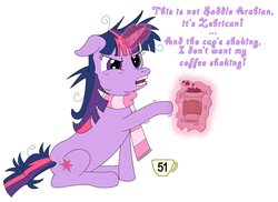 Size: 2212x1608 | Tagged: safe, artist:star-killer89, twilight sparkle, pony, unicorn, g4, 300 big boys, coffee, female, futurama, male, solo, unicorn twilight