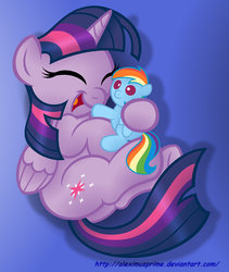 Size: 1280x1516 | Tagged: safe, artist:aleximusprime, rainbow dash, twilight sparkle, alicorn, pony, g4, cute, female, lesbian, mare, plushie, ship:twidash, shipping, twiabetes, twilight sparkle (alicorn)