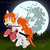 Size: 1440x1440 | Tagged: safe, artist:mythsflight, pony, kenshin himura, moon, ponified, rurouni kenshin, solo