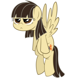 Size: 894x894 | Tagged: safe, artist:alkippe-mlp, artist:sibsy, wild fire, pegasus, pony, g4, female, flying, mare, self portrait, simple background, solo, transparent background, unamused, vector, wild fire is not amused
