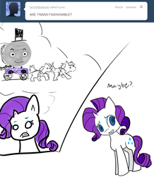 Size: 680x780 | Tagged: safe, artist:moonblizzard, rarity, g4, ask, rarity answers, train, tumblr