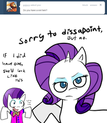 Size: 680x780 | Tagged: safe, artist:moonblizzard, rarity, g4, ask, clothes, female, rarity answers, solo, tumblr