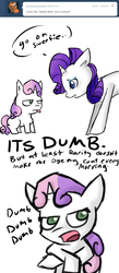 Size: 680x1560 | Tagged: safe, artist:moonblizzard, rarity, sweetie belle, g4, ask, rarity answers, tumblr