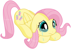 Size: 1024x701 | Tagged: safe, artist:transparentpony, fluttershy, g4, crying, female, floppy ears, solo