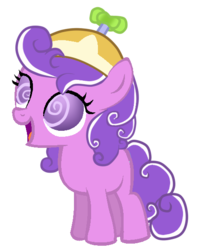 Size: 463x585 | Tagged: safe, artist:alejamoreno-brony, artist:cottonheart05, screwball, earth pony, pony, g4, female, filly, hat, propeller hat, simple background, solo, transparent background, vector, younger