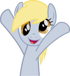 Size: 858x932 | Tagged: safe, artist:arshavlr, derpy hooves, pegasus, pony, g4, female, hooves in air, open mouth, simple background, solo