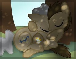 Size: 1019x784 | Tagged: safe, artist:mishti14, doctor whooves, mayor mare, time turner, pony, g4, cuddling, doctor mayor, duo, female, male, mareturner, shipping, snuggling, straight