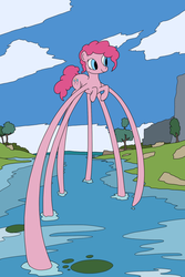Size: 1200x1800 | Tagged: safe, artist:shade-os, pinkie pie, earth pony, pony, g4, female, solo, wat, water, what has science done