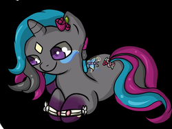 Size: 2000x1500 | Tagged: safe, artist:nimitea, artist:screwballthepirate, oc, oc only, bleu flutterfly, solo