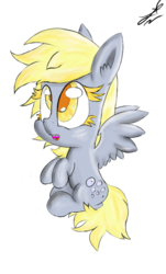 Size: 472x784 | Tagged: safe, artist:magical disaster, derpy hooves, pegasus, pony, g4, bubblehead, cute, derpabetes, female, happy, mare, solo