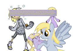 Size: 2444x1720 | Tagged: source needed, safe, amethyst star, carrot top, cloud kicker, derpy hooves, dinky hooves, doctor whooves, golden harvest, pokey pierce, ponet, sassaflash, sparkler, sunshower raindrops, time turner, written script, human, g4, background pony, butthurt, confession, dark skin, humanized, meta, muffin, pony confession, race, the sims, trolling