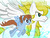 Size: 1000x768 | Tagged: safe, artist:dal, pegasus, pony, cutie mark, flying, frown, glare, happy, inazuma eleven, inazuma eleven go, inazuma eleven go galaxy, matsukaze tenma, open mouth, ponified, serious, smiling, soul, spread wings