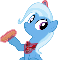 Size: 6190x6400 | Tagged: safe, artist:stillfire, trixie, pony, unicorn, g4, magic duel, absurd resolution, alicorn amulet, evil trixie, female, glowing horn, horn, magic, magic aura, mare, nail file, simple background, solo, transparent background, vector