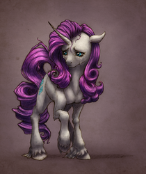 Size: 1745x2082 | Tagged: safe, artist:chromaskunk, artist:nochixtlan, edit, rarity, g4, crying, female, messy mane, realistic, sad, solo, unshorn fetlocks, woobie